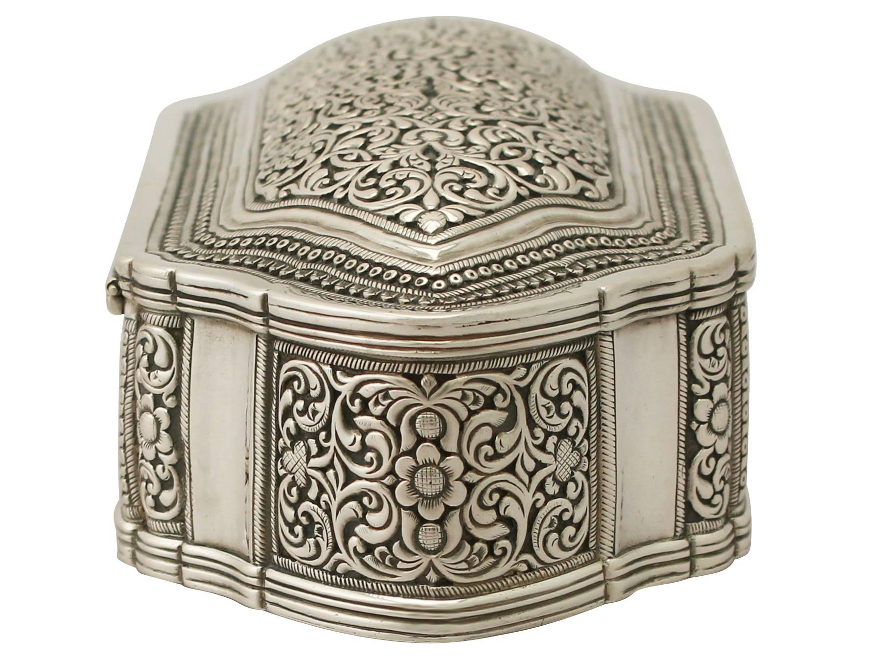 Arts and Crafts Antique Indian Silver Box