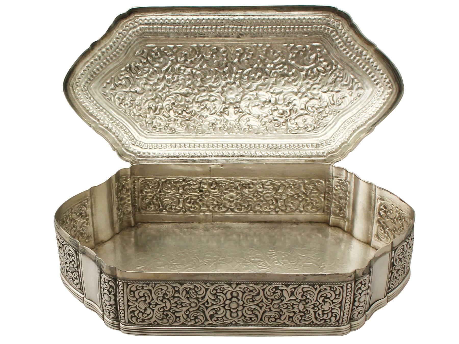 Antique Indian Silver Box In Excellent Condition In Jesmond, Newcastle Upon Tyne