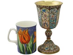 Antique Russian Silver Gilt and Polychrome Cloisonné Enamel Goblet, 1900s