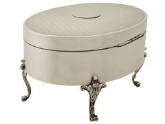 Antique Sterling Silver Jewelry Box