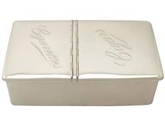 Antique Sterling Silver Cigarette/Cigar Box, Edwardian