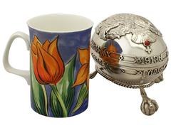 Antique Russian Silver Eggs, circa 1915