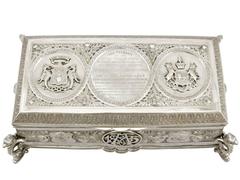 Antique Scottish Sterling Silver Freedom Casket, Victorian