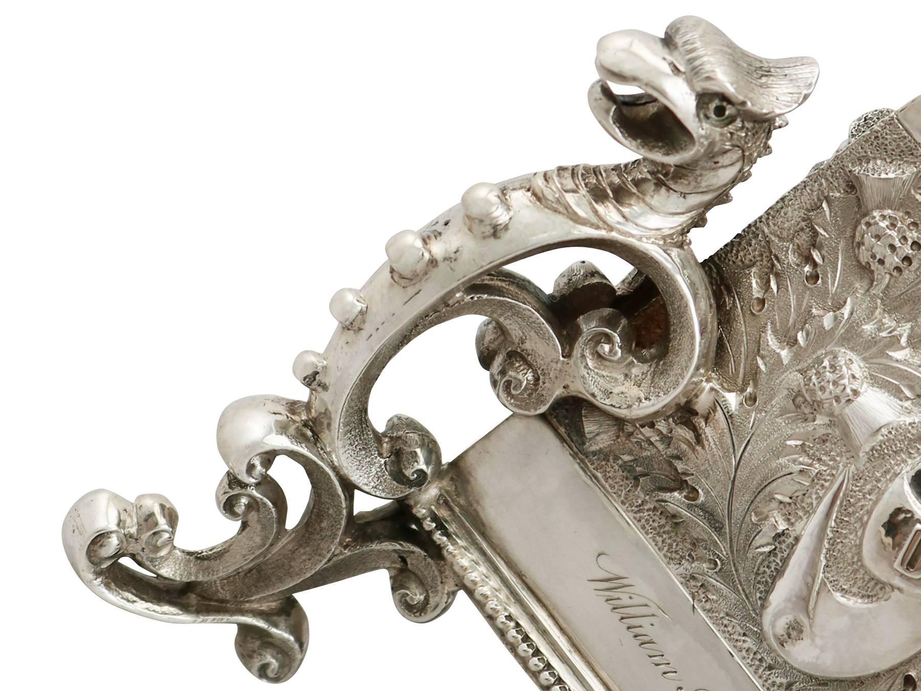 Antique Scottish Sterling Silver Freedom Casket, Victorian 1