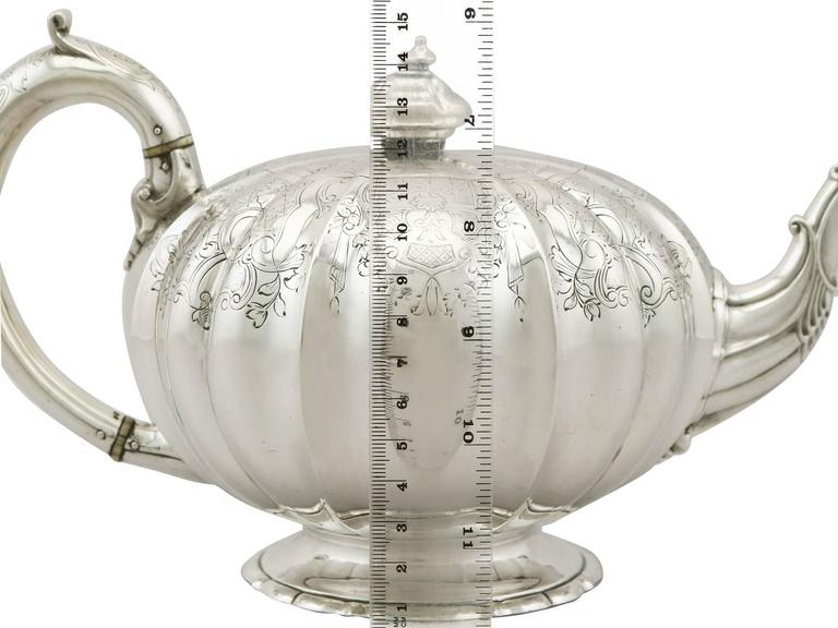Antique Victorian Sterling Silver Teapot For Sale at 1stdibs