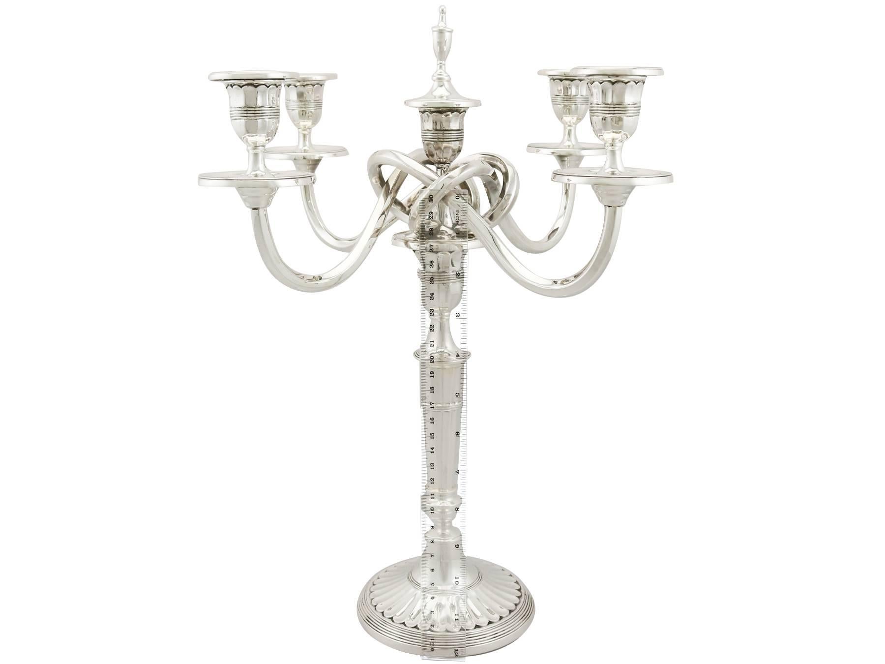 1950s Pair of Portuguese Silver Candelabra 6