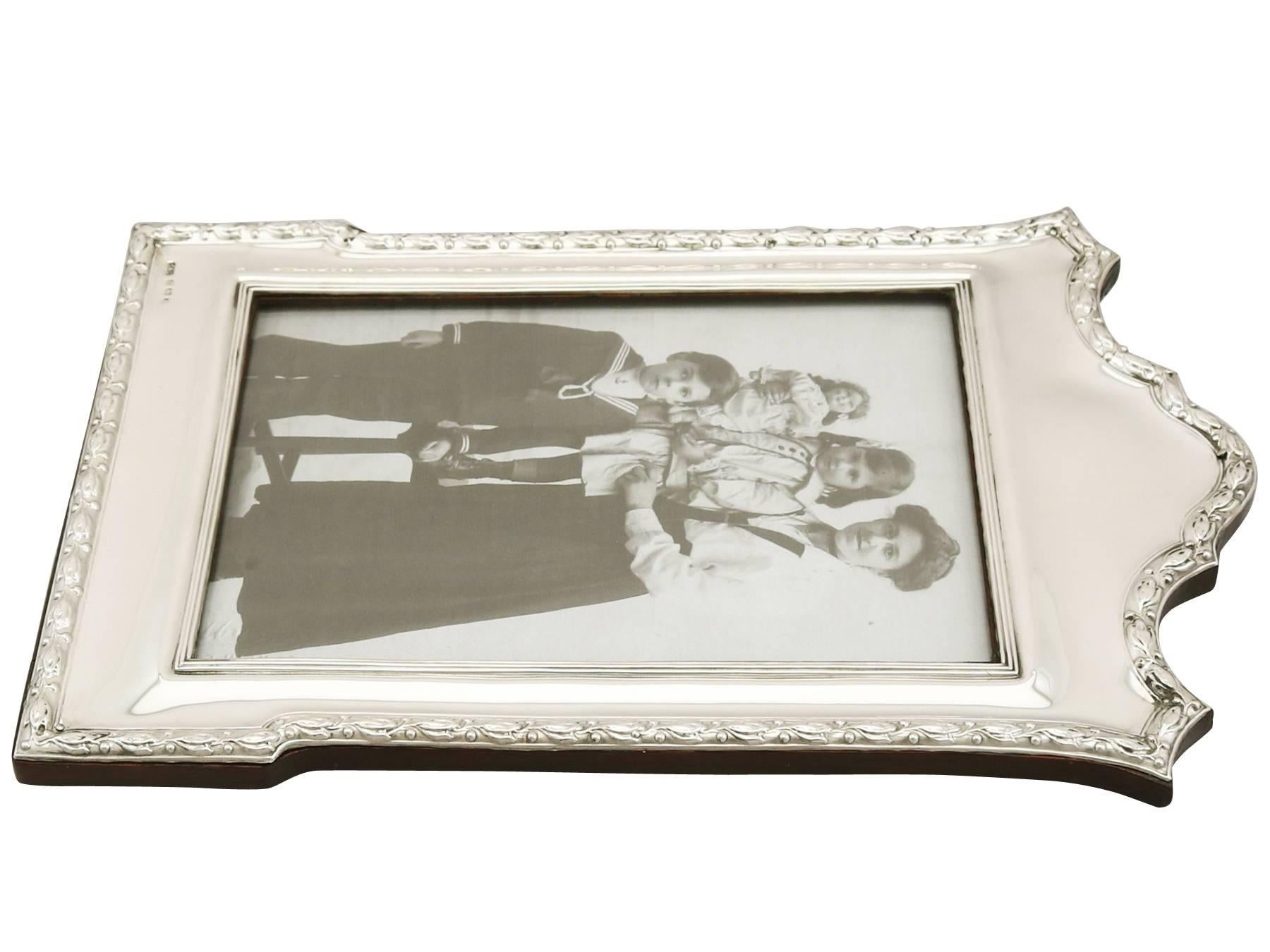1900s Antique Edwardian Sterling Silver Photograph Frame 1