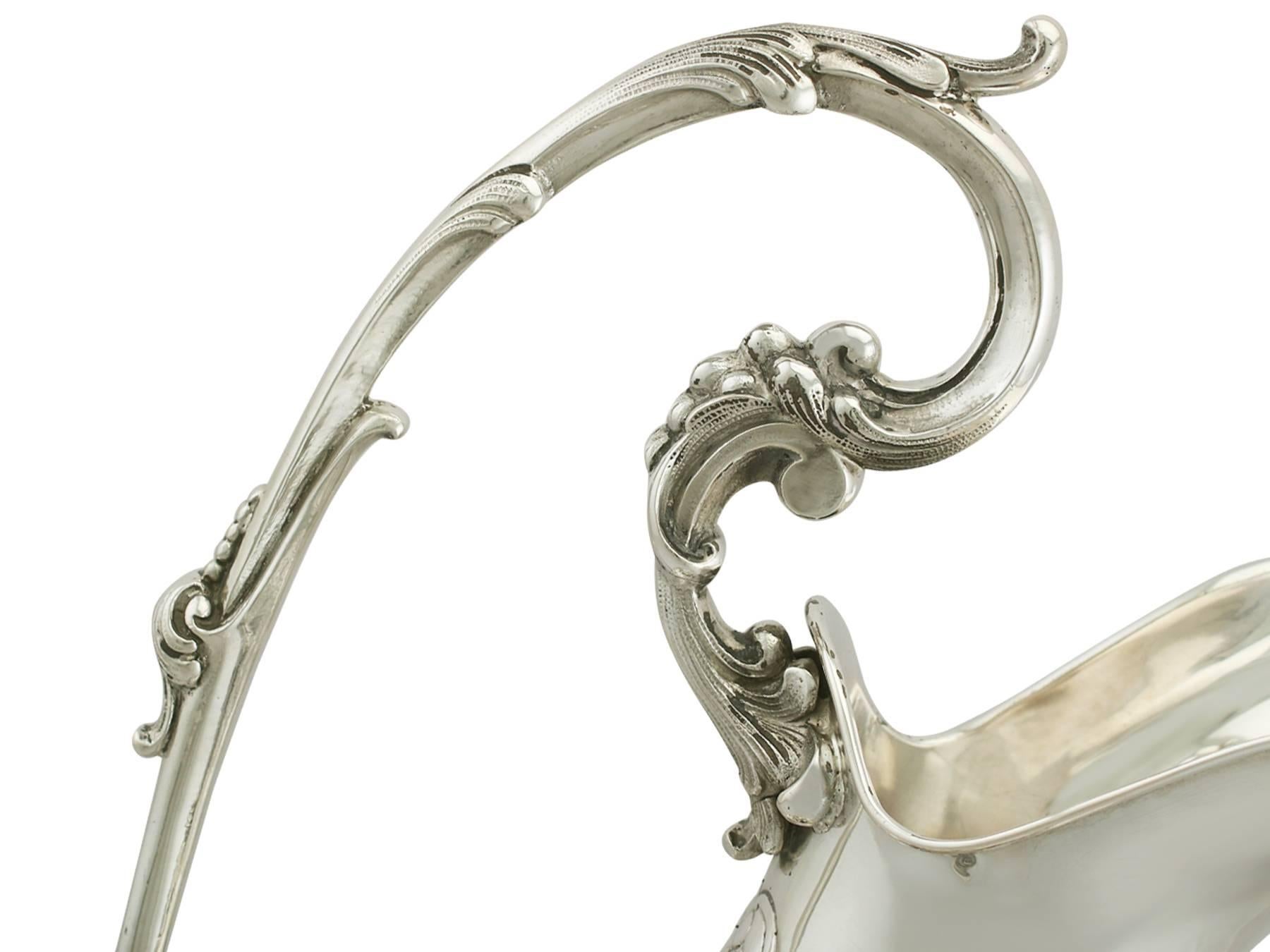 Vintage 1950s Italian Silver Wine Ewer and Presentation Plate For Sale 1