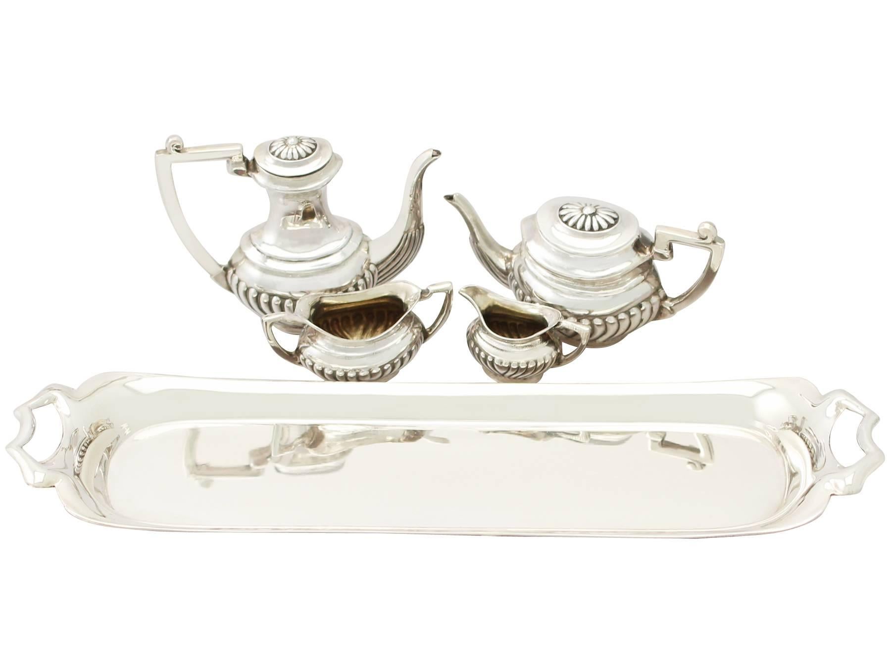 miniature sterling silver tea set