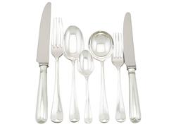1940s Sterling Silver Canteen of Cutlery for 12 Persons by Atkin Brothers