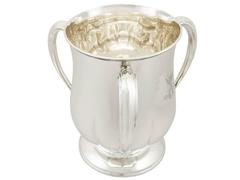 1900s Antique Edwardian Sterling Silver Presentation Champagne Cup