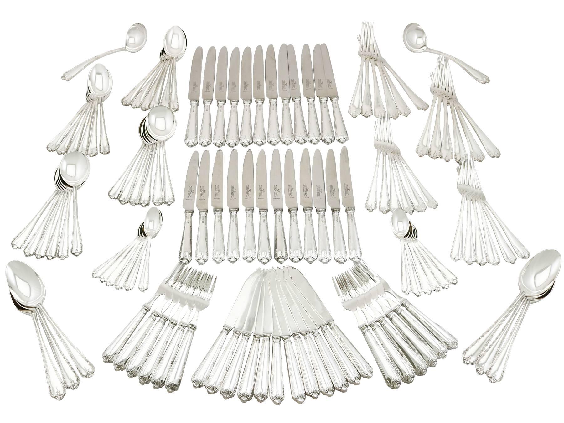 1973 Sterling Silver Canteen of Cutlery for 12 Persons 5