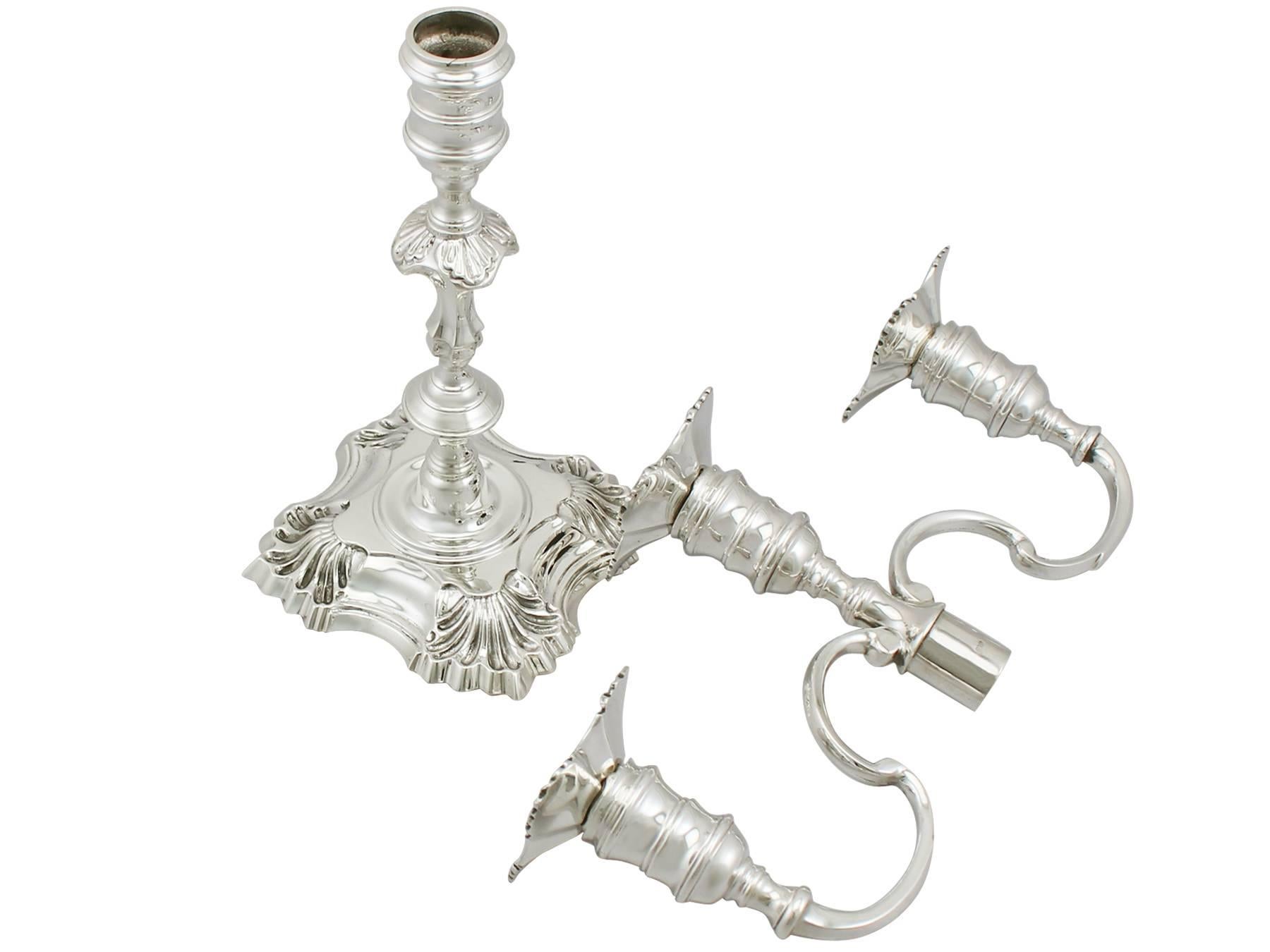 British 1976 Sterling Silver Three-Light Candelabra