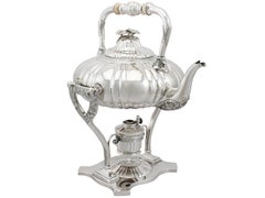 1850s Antique German Silver Spirit Kettle