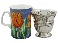 Victorian Sterling Silver Christening Mug by Goldsmiths & Silversmiths Co, 1897