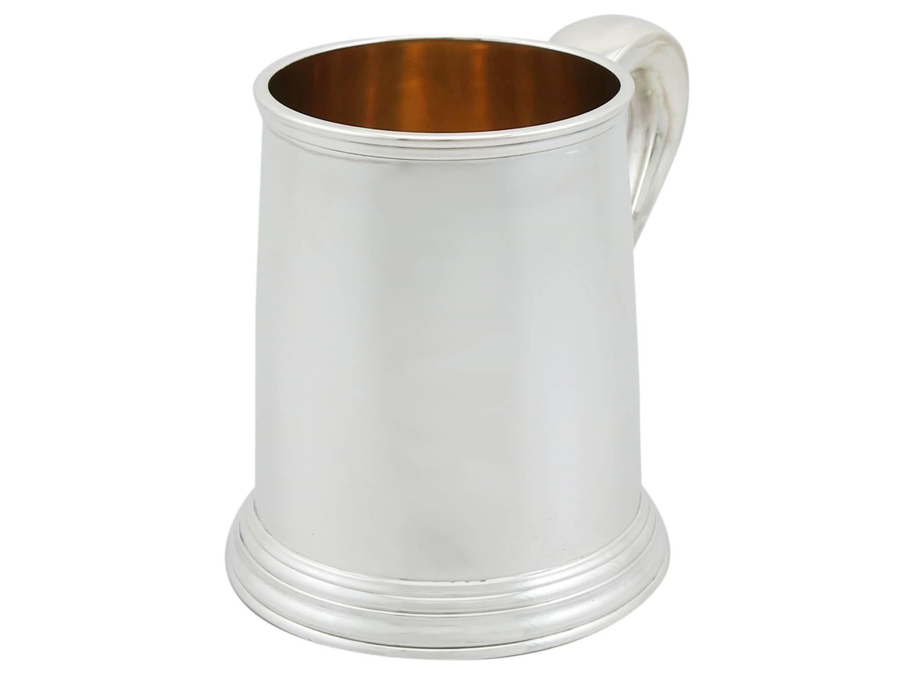 1967 Irish Sterling Silver Pint Mug In Excellent Condition In Jesmond, Newcastle Upon Tyne