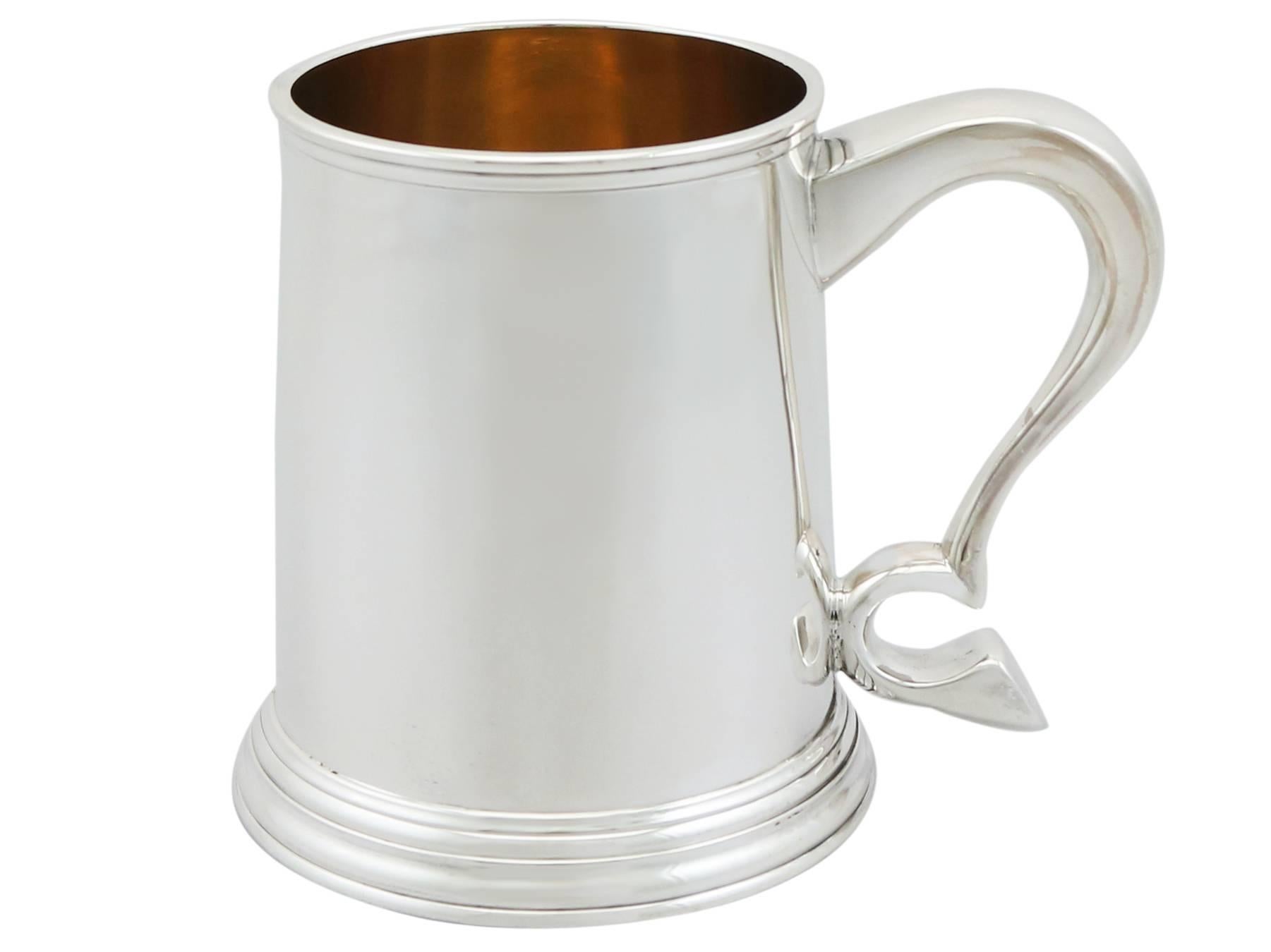 Mid-20th Century 1967 Irish Sterling Silver Pint Mug