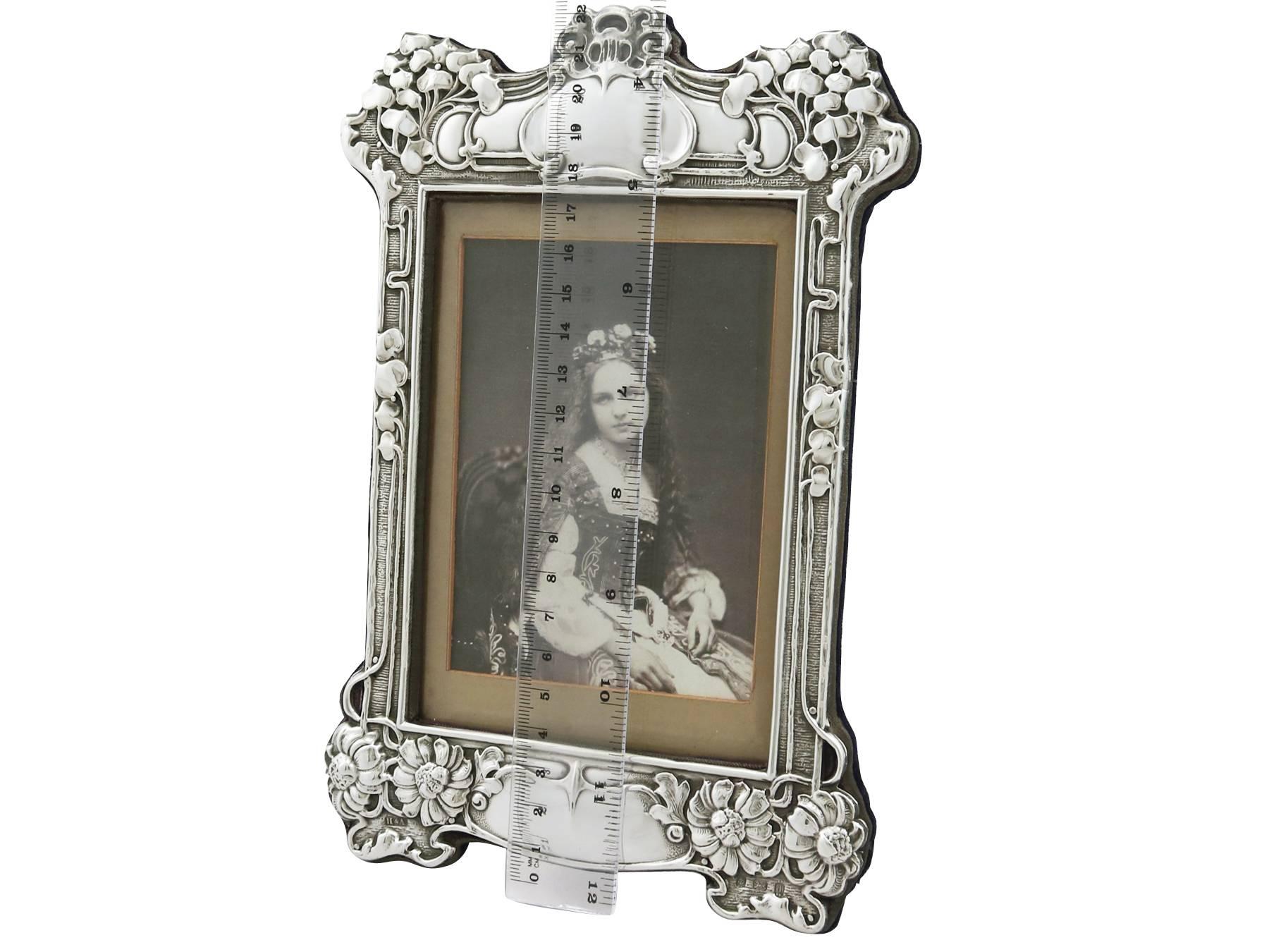 1903 Antique Sterling Silver Photograph Frame 3