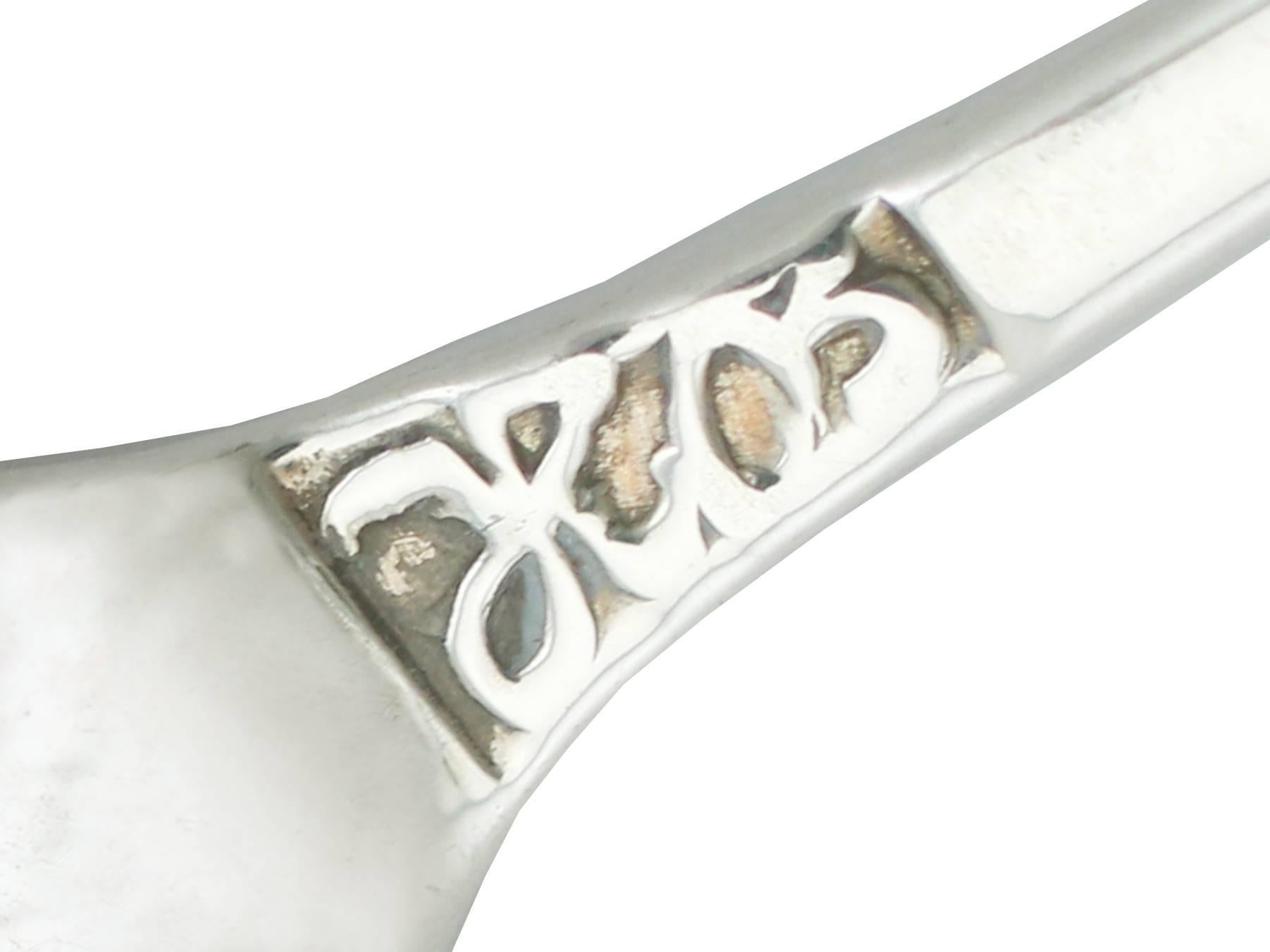 English 1780s Sterling Silver Mote Spoon by Hester Bateman