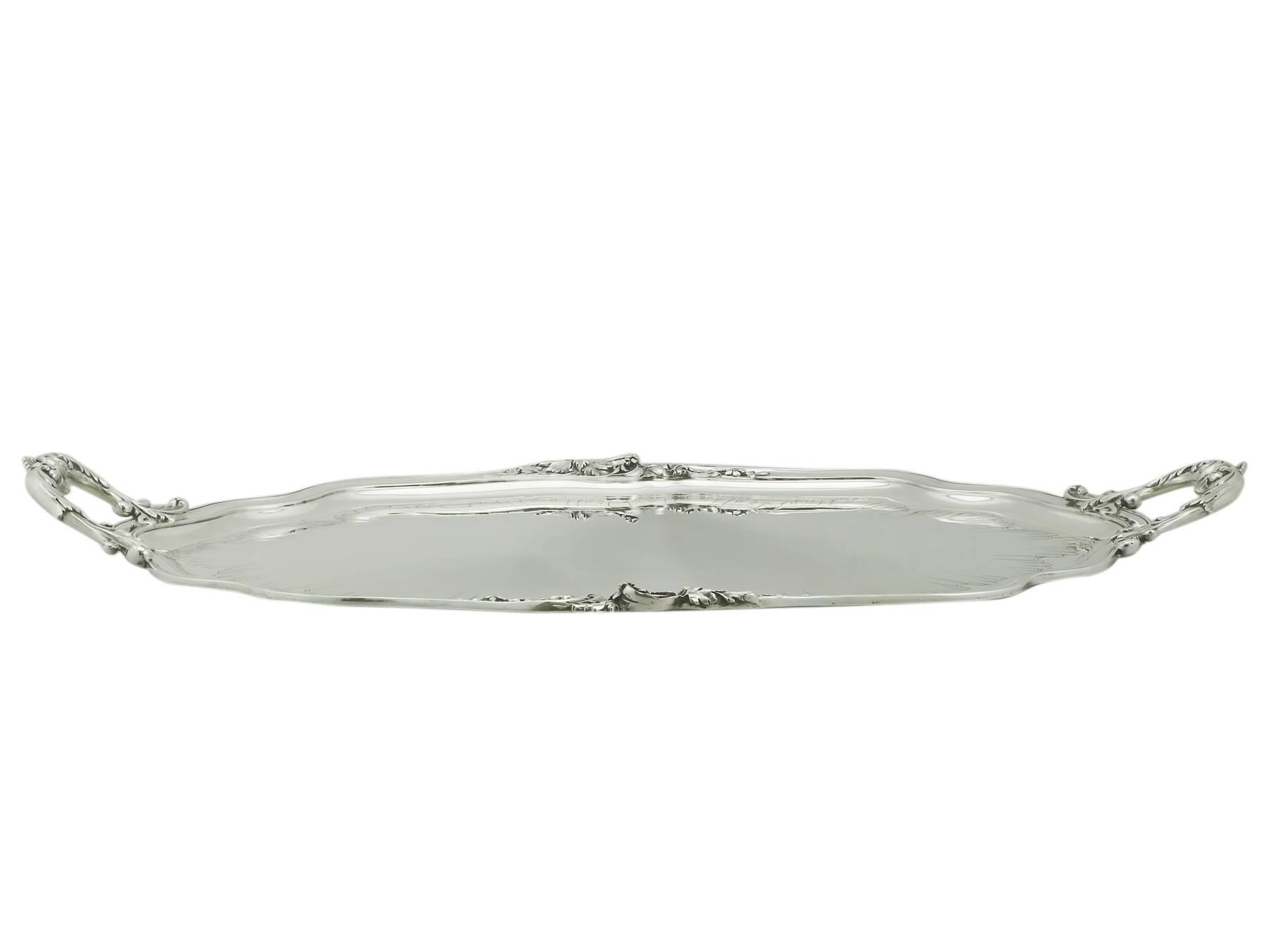 silver drinks tray