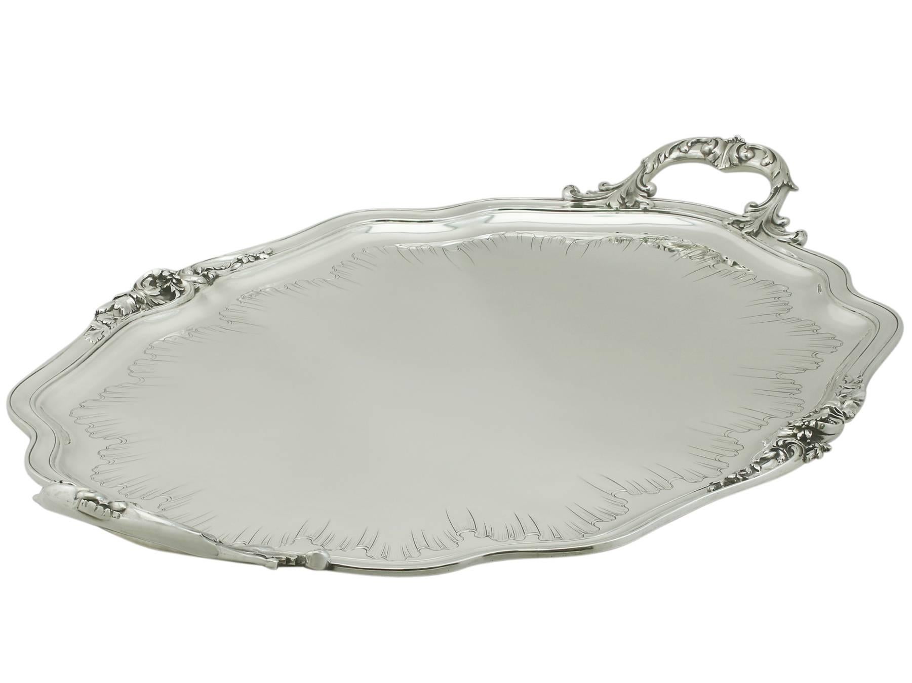 antique sterling silver tray