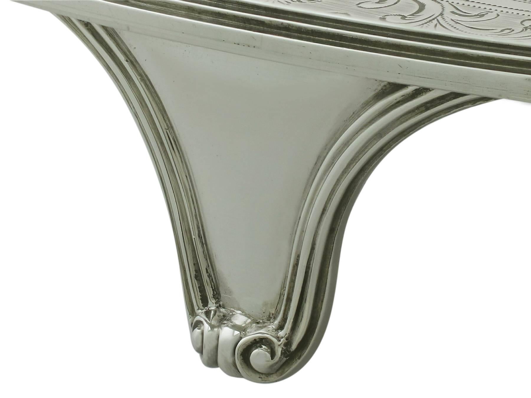 Late 18th Century Georgian Sterling Silver Tray 1790s 