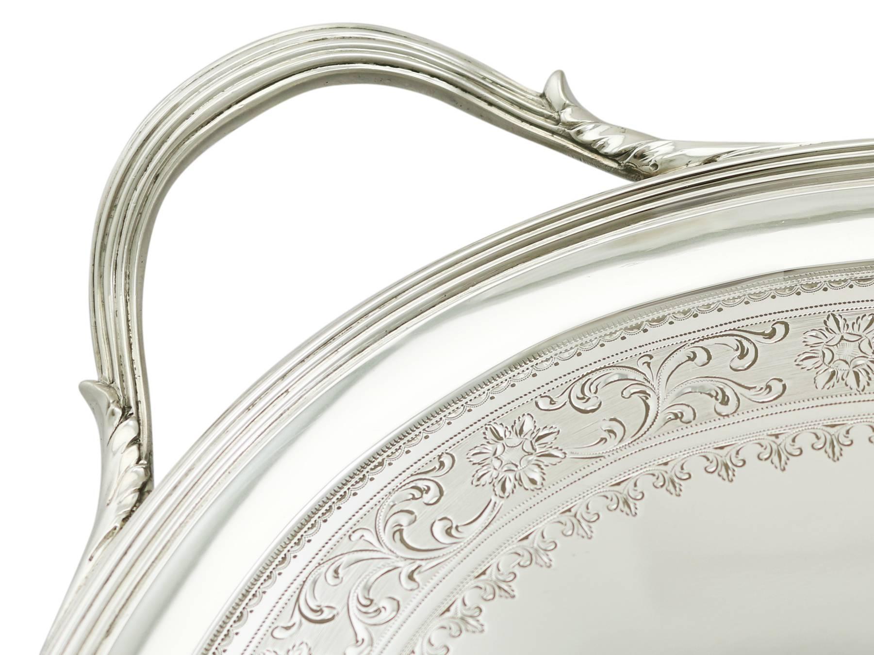 Georgian Sterling Silver Tray 1790s  1