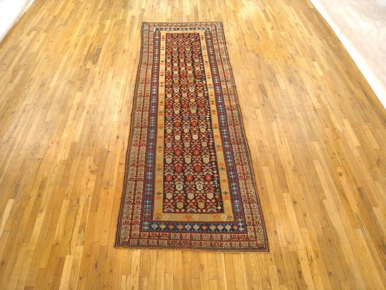 Antique Northwest Persian Oriental Rug, in Runner Size, with Geometric