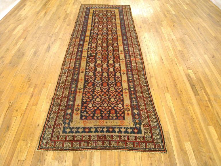 Antique Northwest Persian Oriental Rug, in Runner Size, with Geometric