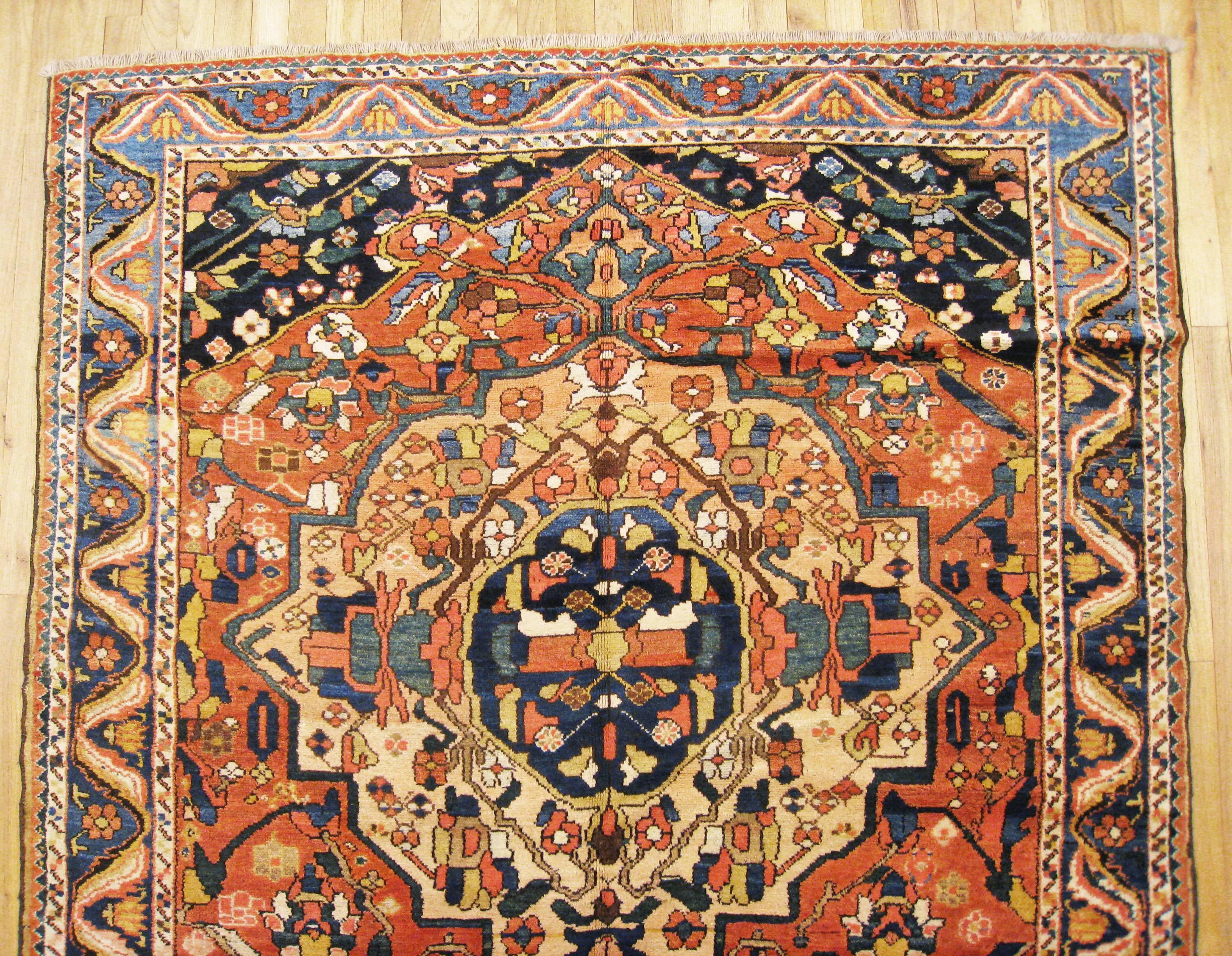 Early 20th Century Antique Northwest Persian Oriental Rug, in Gallery Size, with Dual Medallions