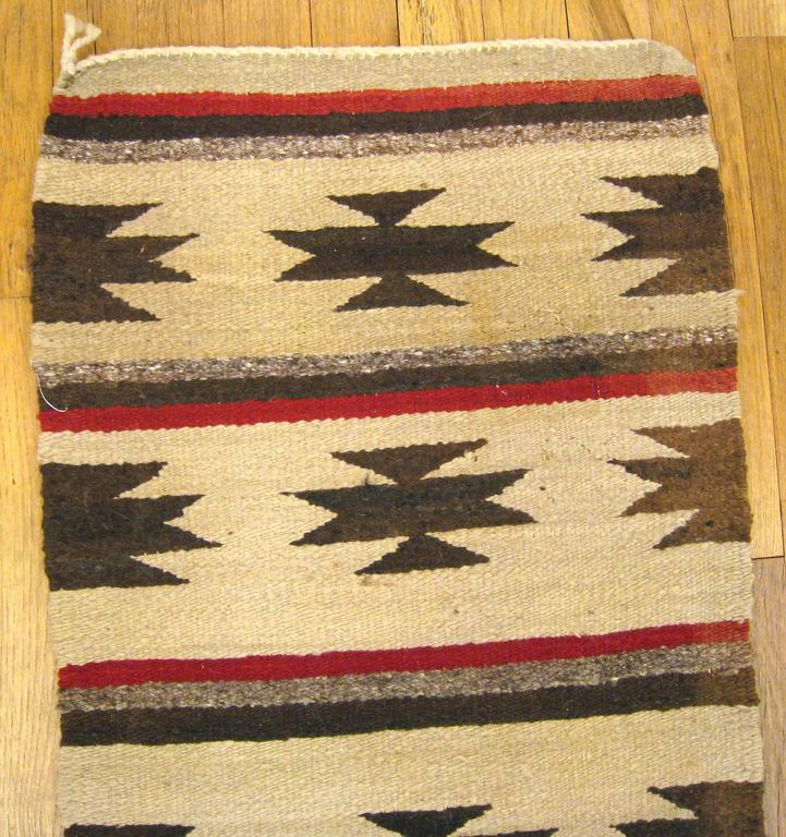 Vintage Mexican Zapotec Rug, in Small Size, with Stylized Stars and