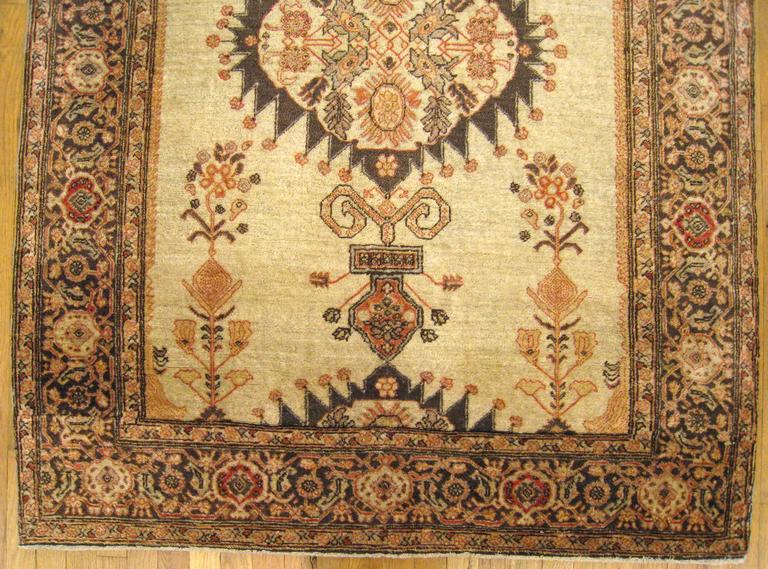 Antique Persian Tabriz Decorative Oriental Rug, in Small Size, Soft