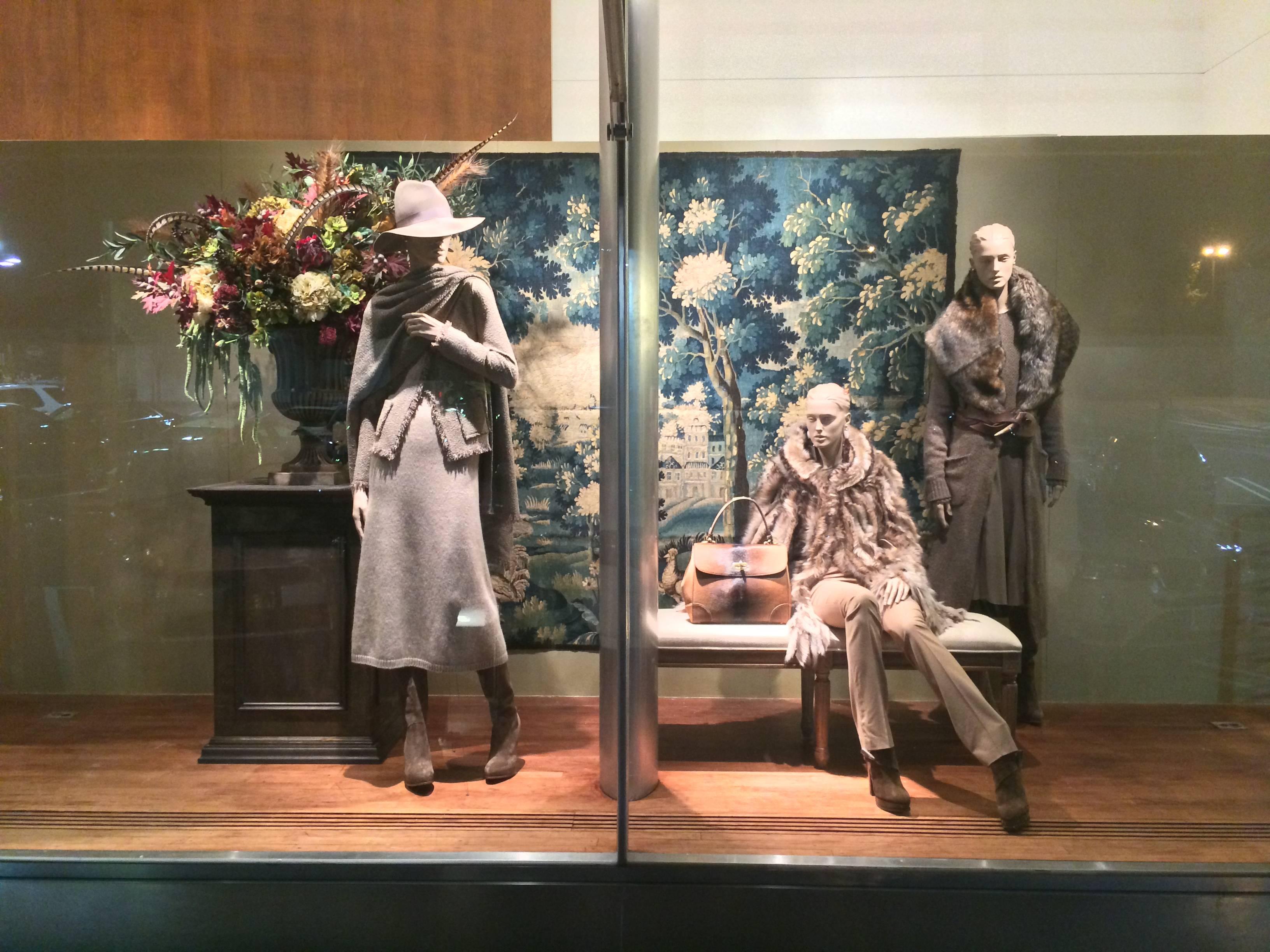 Hand-Woven Antique 18th Century Flemish Verdure Tapestry {from Ralph Lauren window display}