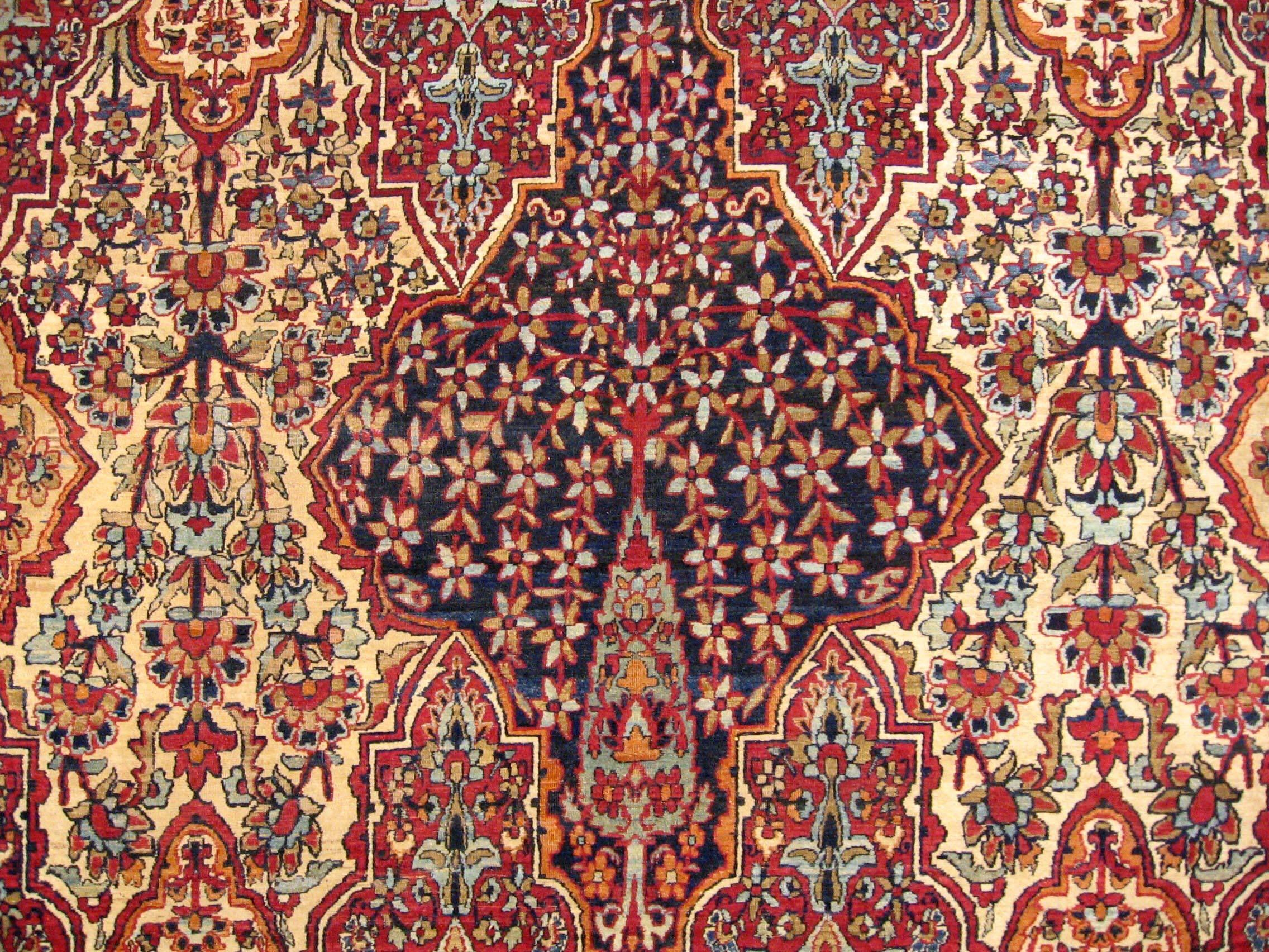 Antique Persian Lavar Oriental Carpet, Mansion Size, with Allover Floral Design For Sale 1