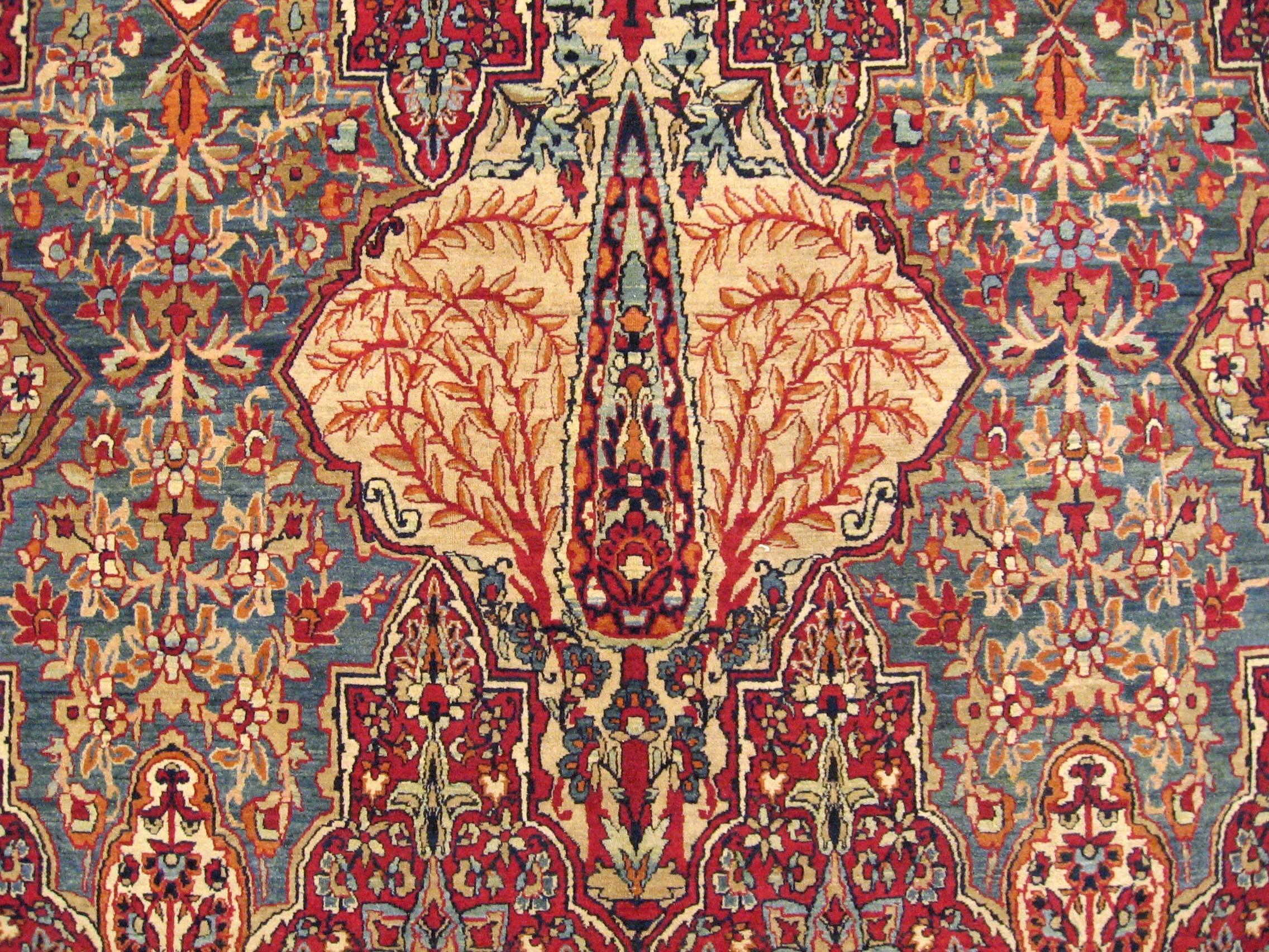 Antique Persian Lavar Oriental Carpet, Mansion Size, with Allover Floral Design For Sale 2