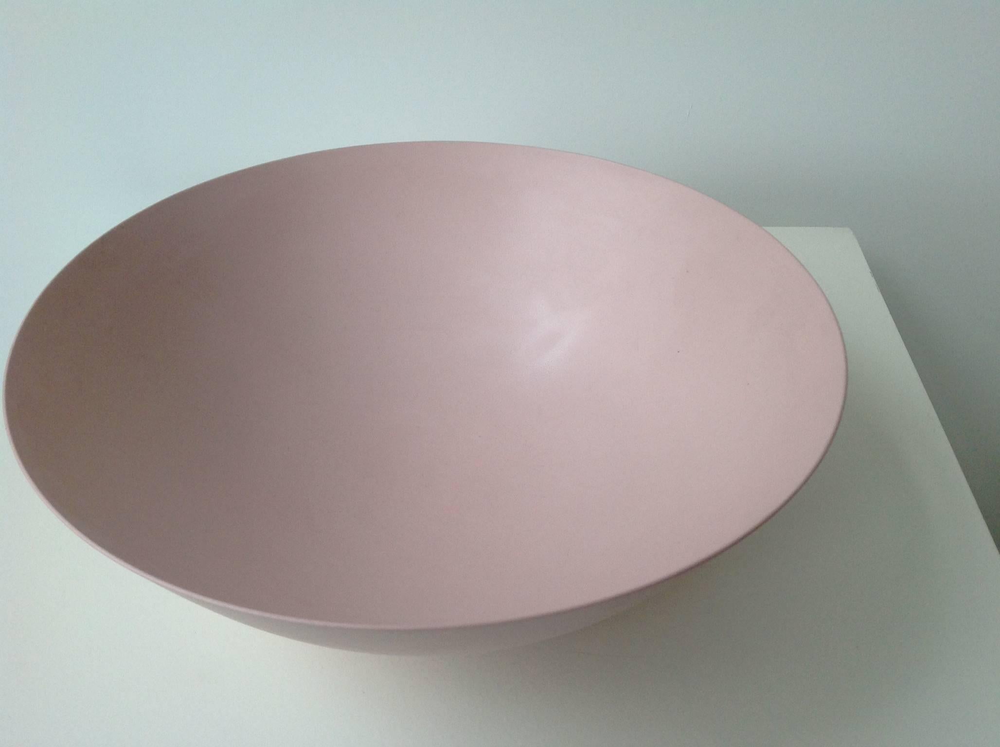Dutch Pink bowl, stoneware, one off by Geert Lap For Sale