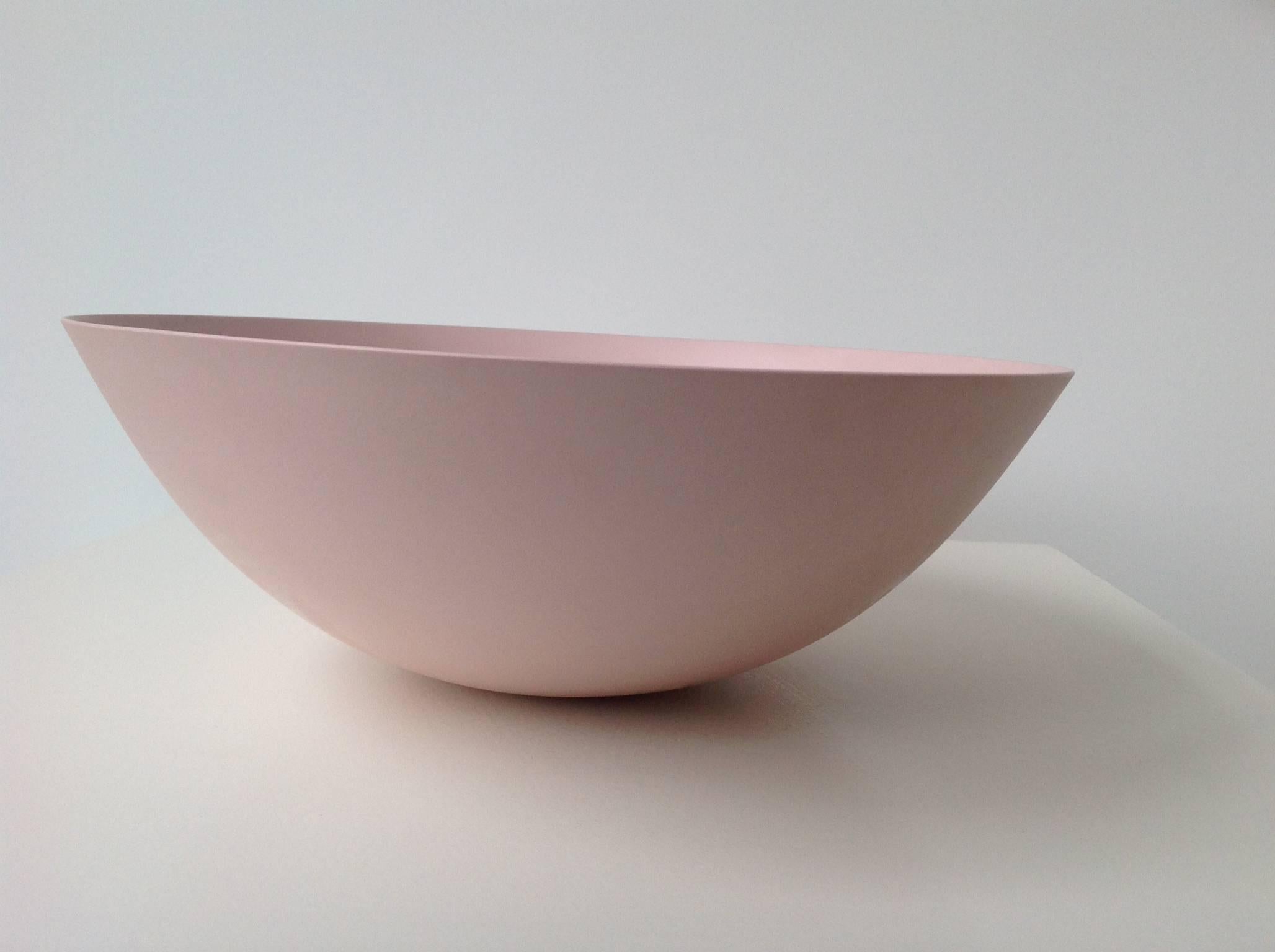 Minimalist Pink bowl, stoneware, one off by Geert Lap For Sale