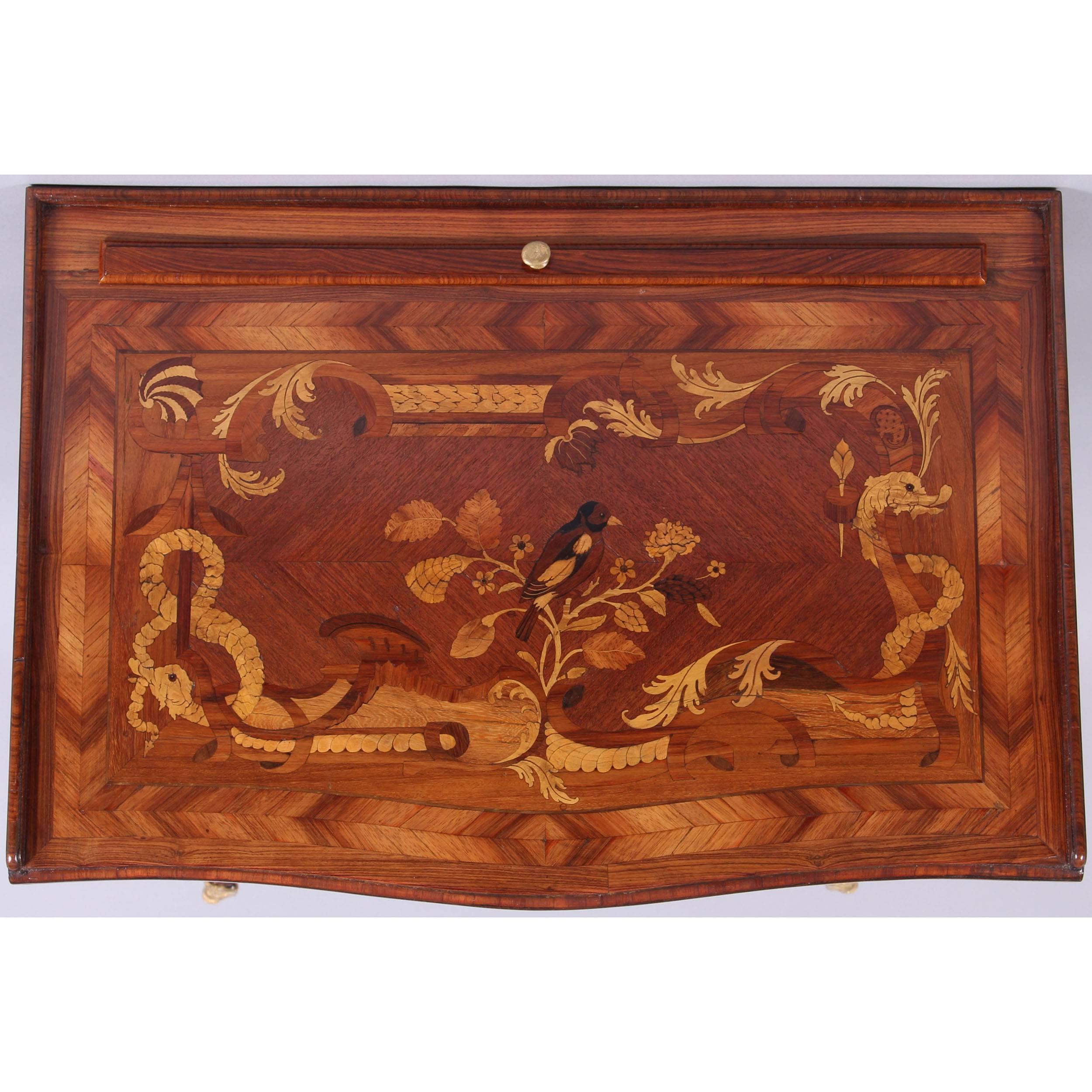 Louis XV Writing Table Kingwood & Marquetry by Leonard Boudin 2
