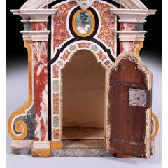 Important 16th Century Specimen Marble Pietra Dura Renaissance Tabernacle