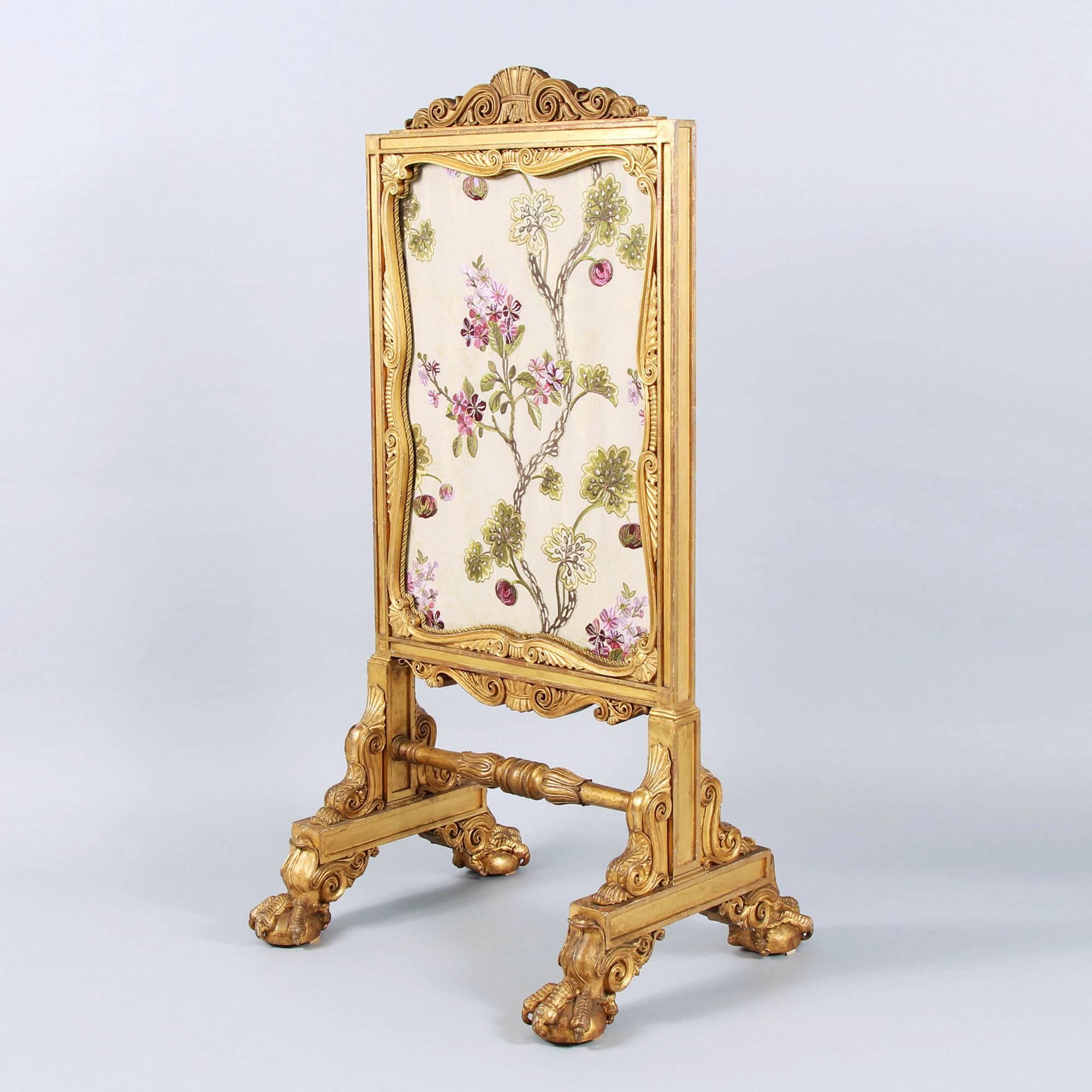 Early 19th Century Giltwood Fire Screen, Regency In Excellent Condition In London, by appointment only