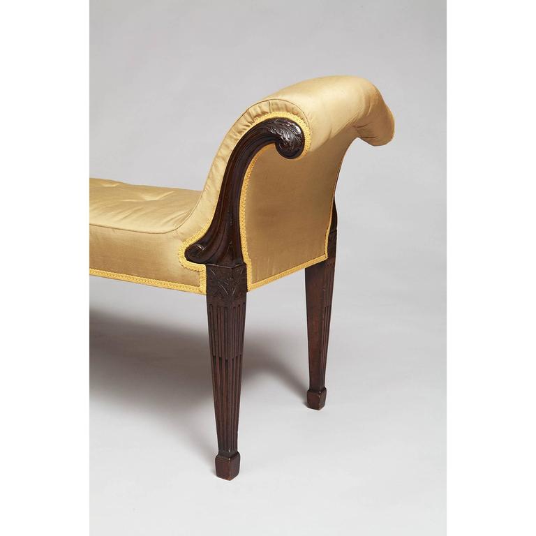 Pair of George III Antique Mahogany Window Seats For Sale