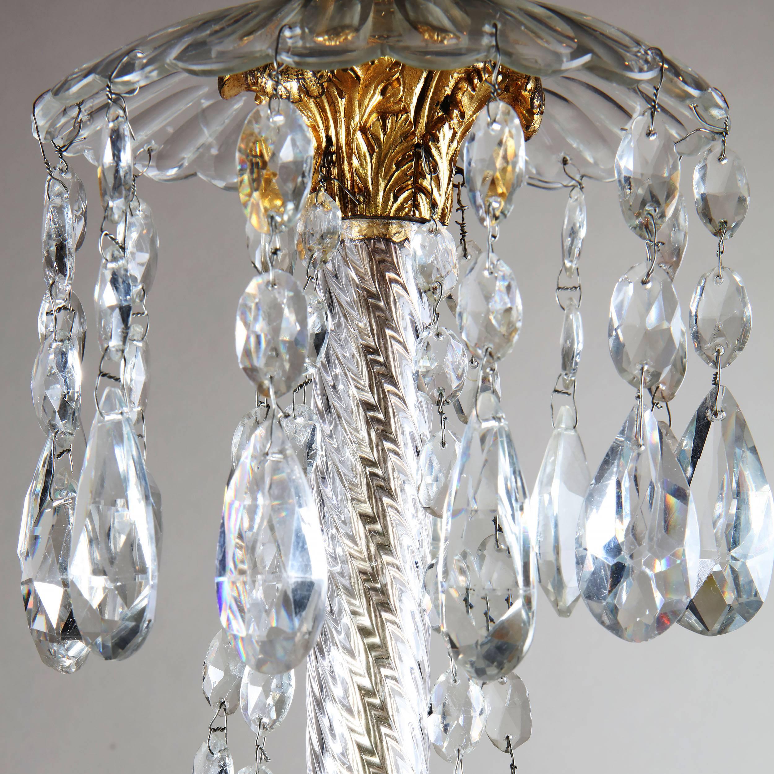 Regency Antique English Early 19th Century Wedgwood Chandelier For Sale