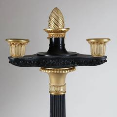 Pair of Bronze and Ormolu Empire Candelabra