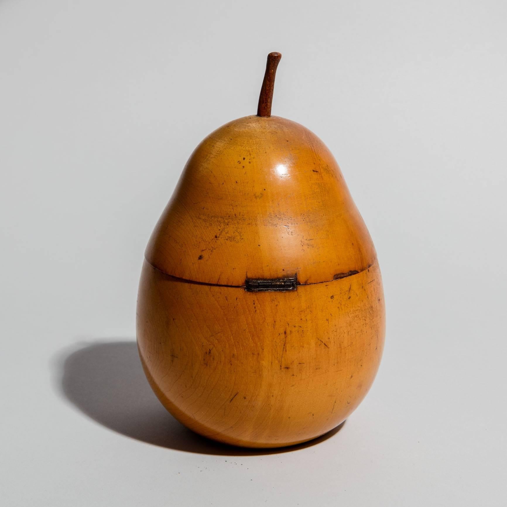pear wood tea caddy