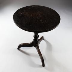 Anglo-Indian Round Ebonized Occasional Table