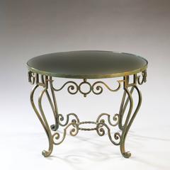 Table basse circulaire du milieu du siècle dernier