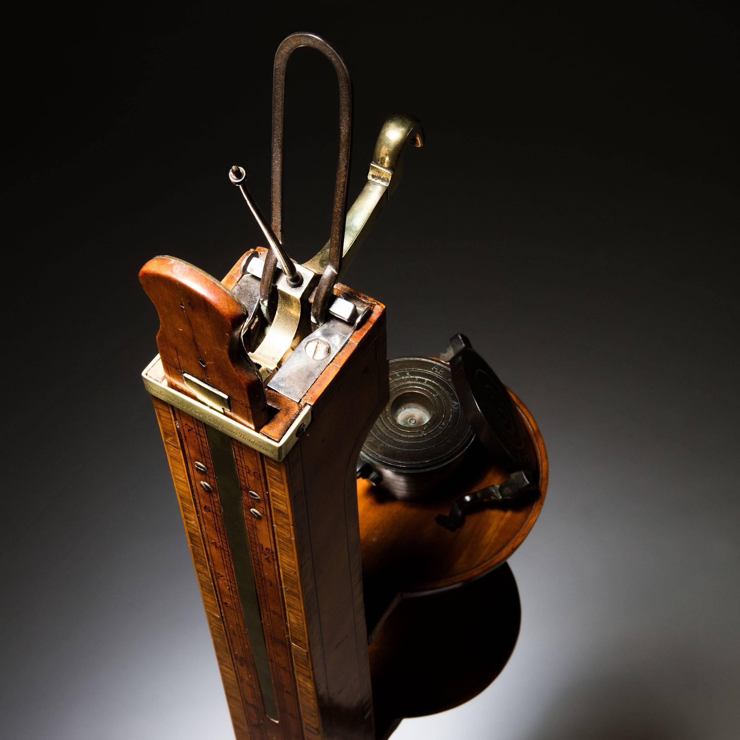 English Thomas Weeks Satinwood Regency Period Personal Mechanical Weighing Scales