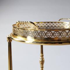 Maison Bagues French Brass and Gilt Bar Cart, Drinks Trolley, Cocktail Table