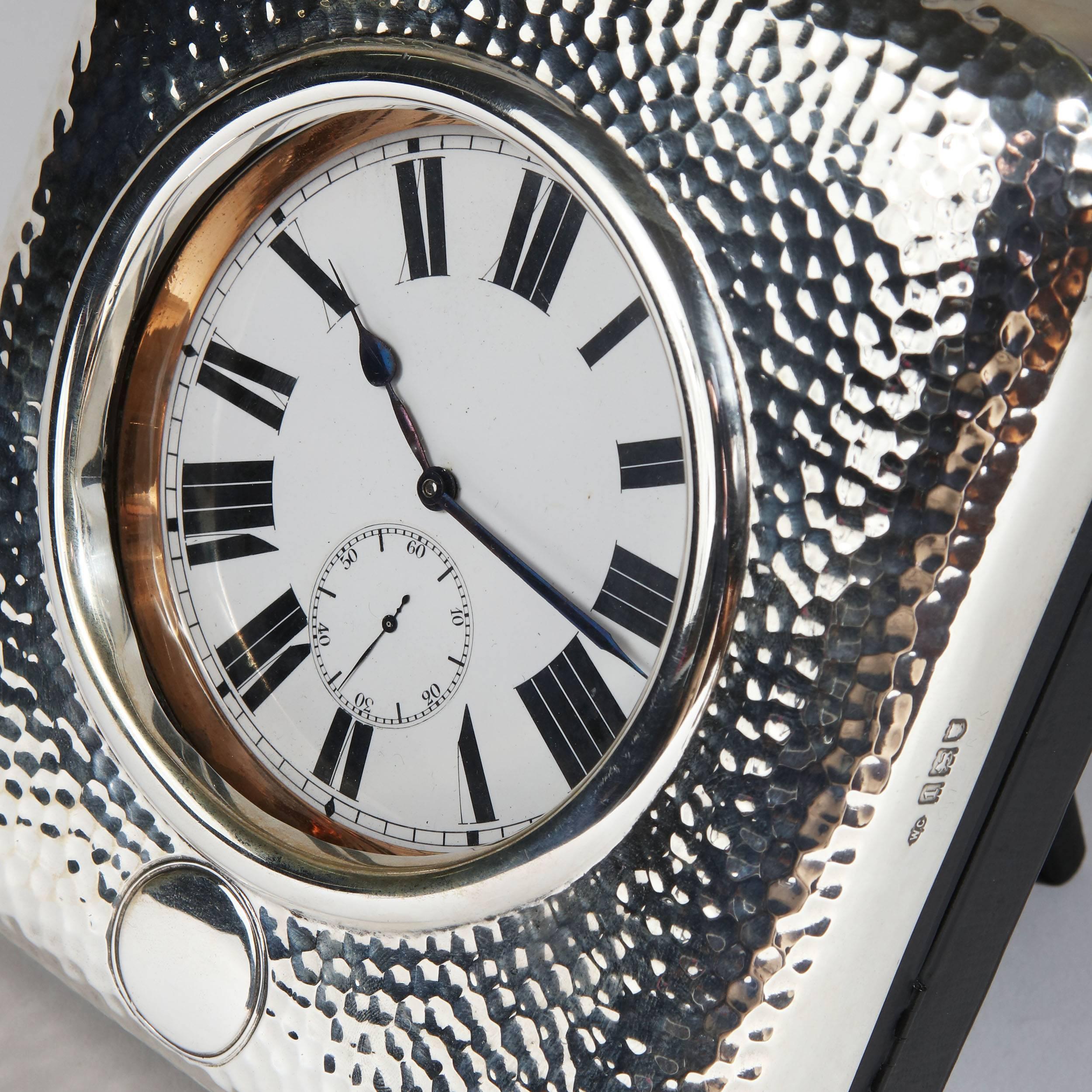 British Edwardian Giant Pocket Watch and Silver Case