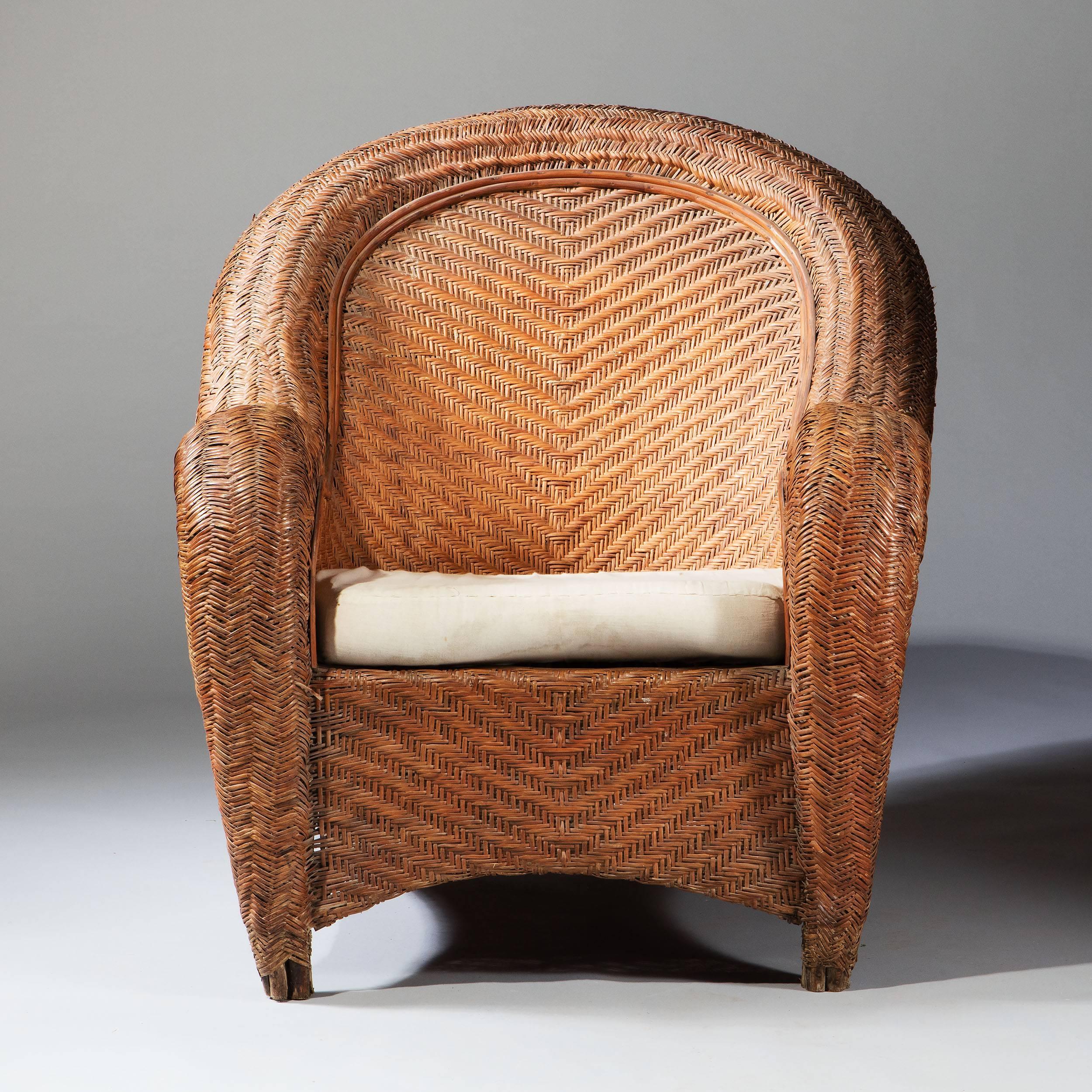 oversize wicker chair